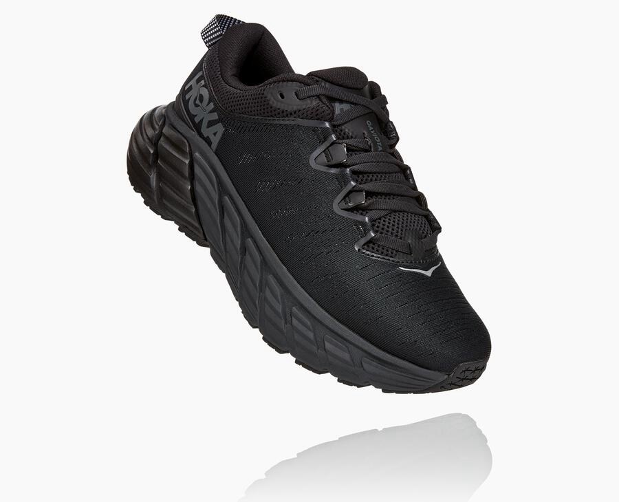 Hoka One One Gaviota 3 Löparskor Dam - Svarta - GAHQE-1672